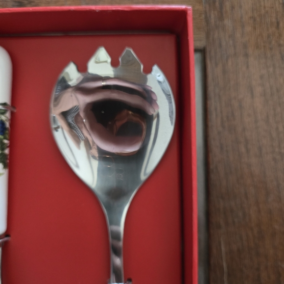 NEW Portmeirion The Holly and the Ivy holiday Salad Server set. - Picture 4 of 8